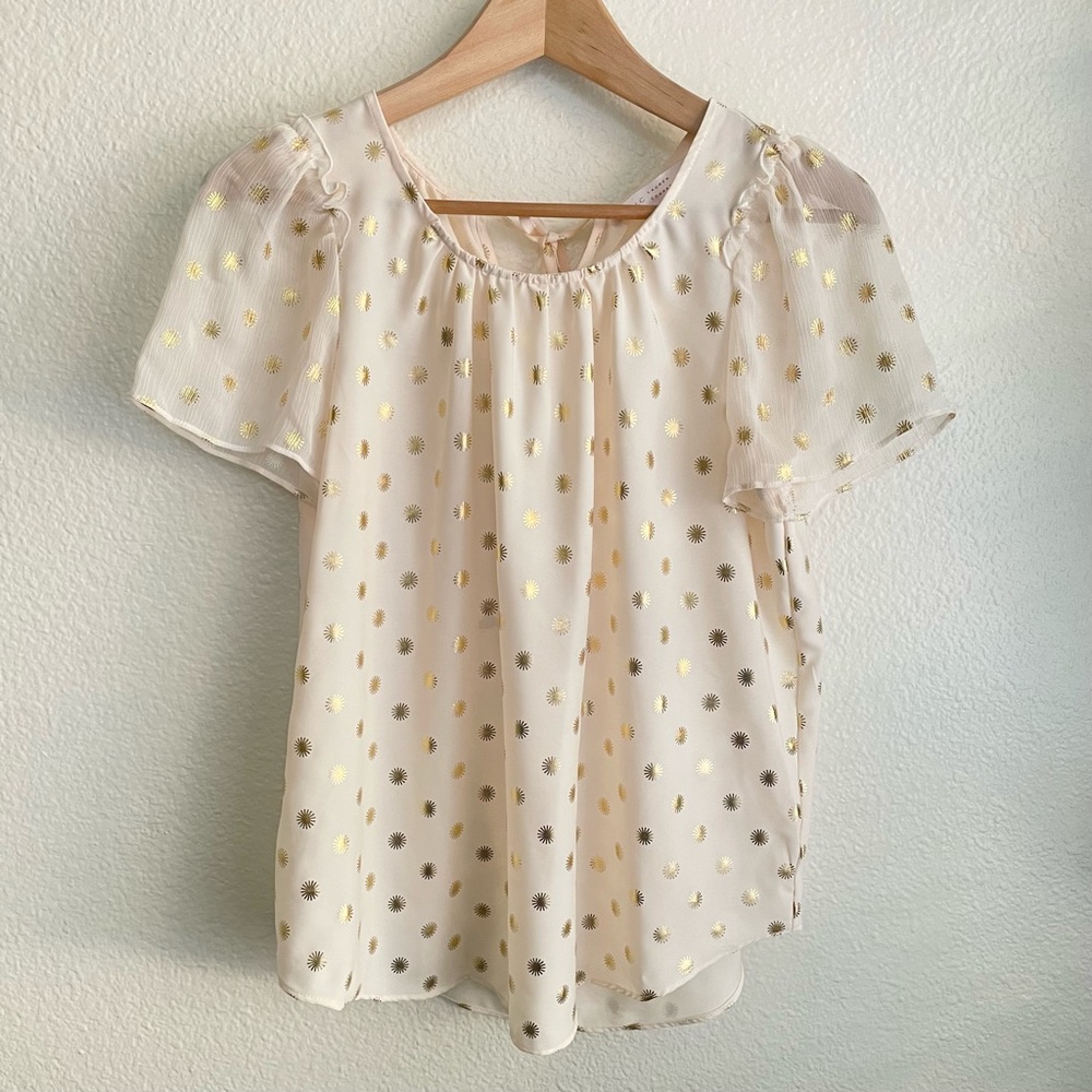 LC Lauren Conrad Flutter Sleeve Top Size XS